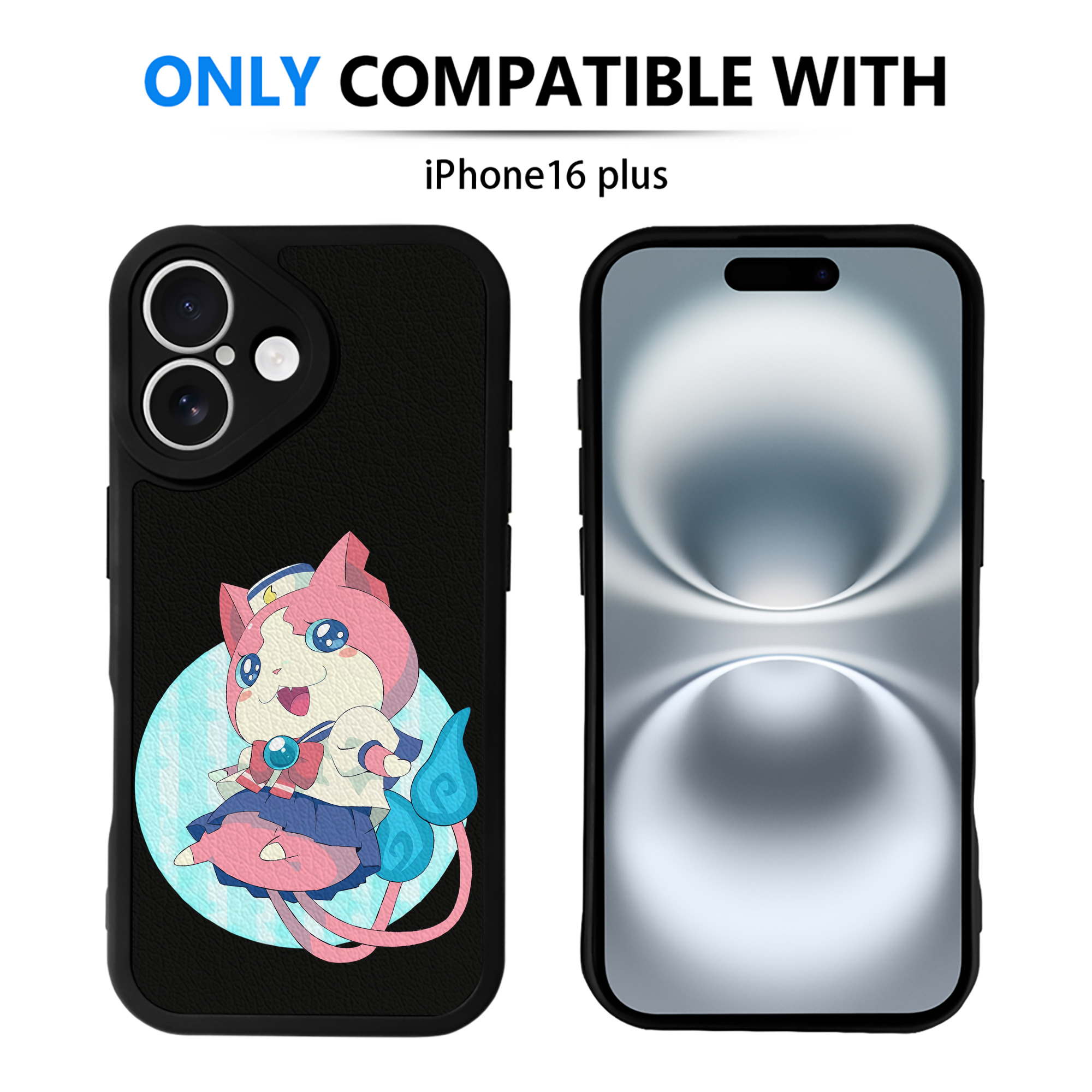 （画像用） 妖怪ウォッチ Yo-kai Watch 【iPhone 16シリーズ対応】シリコンスマホケース（レザー調） 材質：シリコン